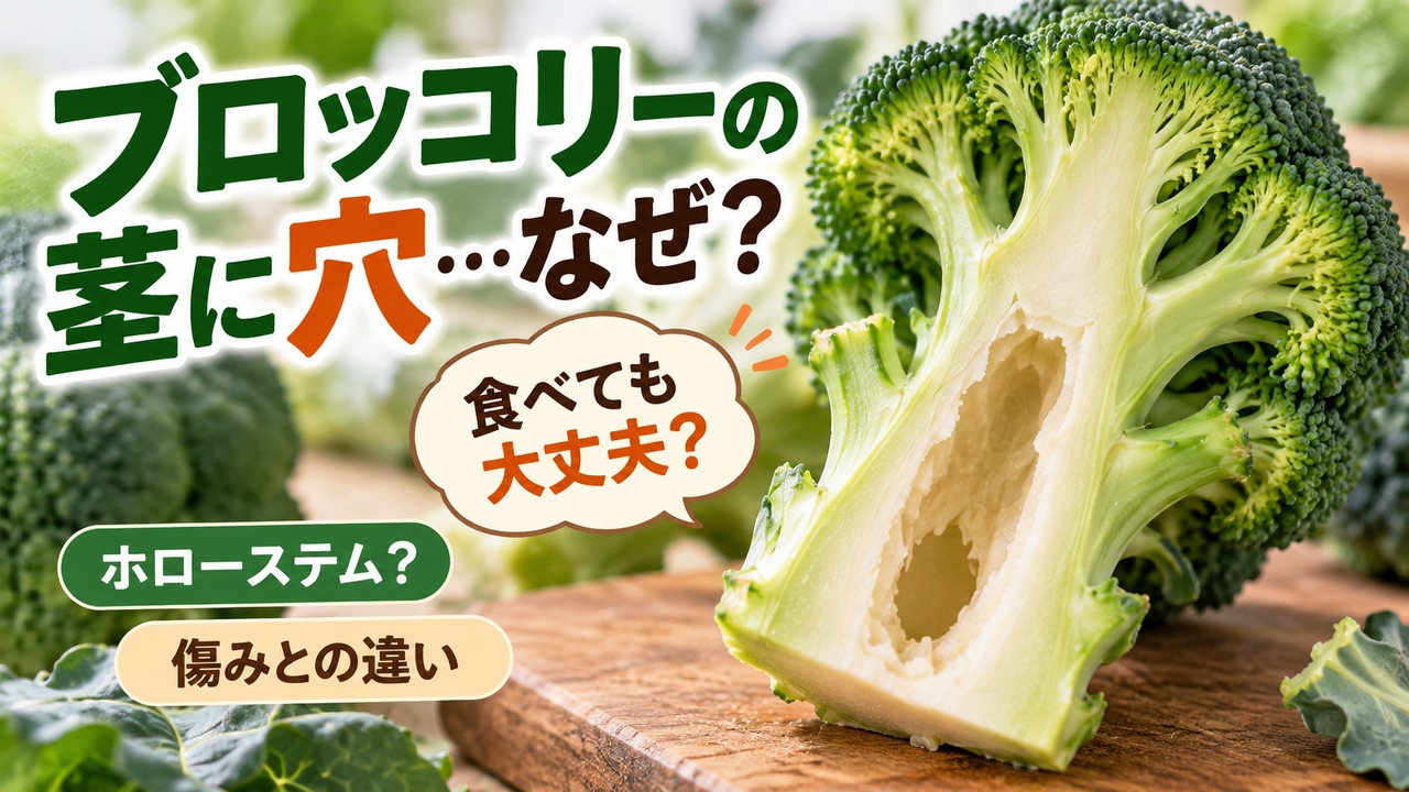 ブロッコリーの茎に穴・空洞があるのはなぜ？ホローステムと食べられるかの見分け方