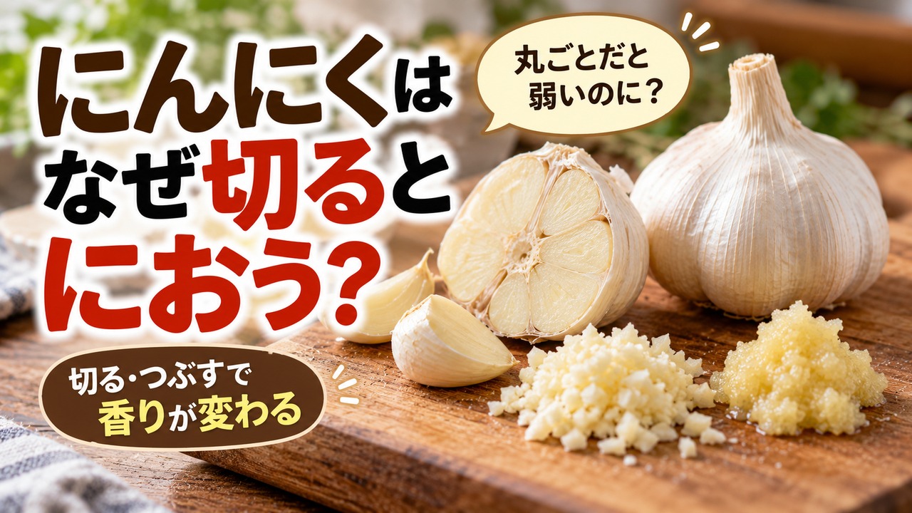 にんにくはなぜ切るとにおう？アリイン・アリナーゼ・アリシンの仕組み
